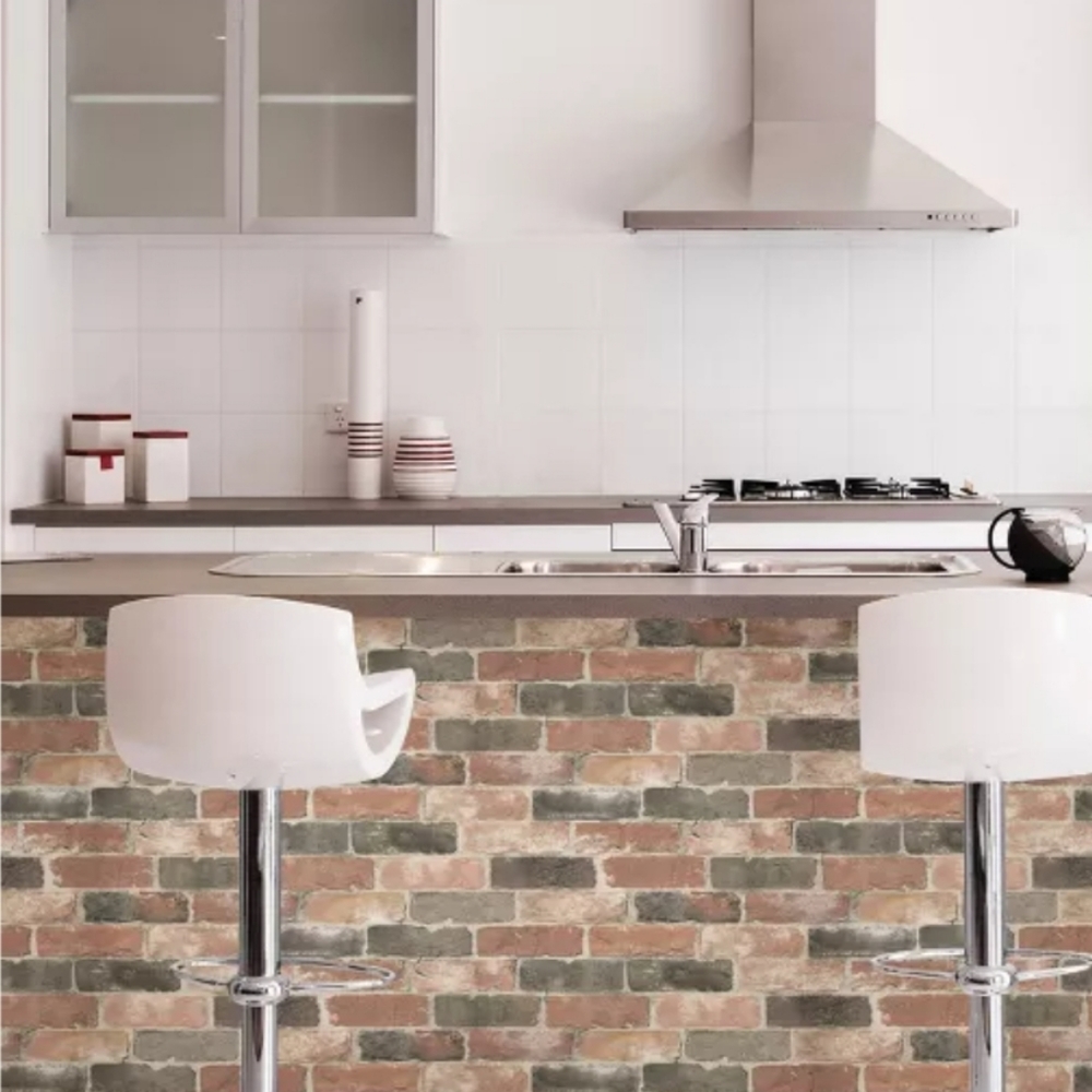 NuWallpaper Newport Reclaimed Brick Peel & Stick - Picture 4 of 6